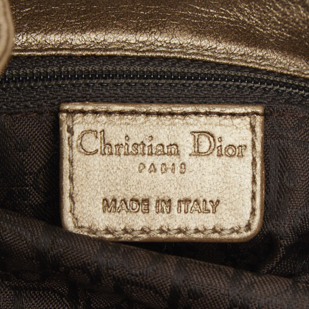 CHRISTIAN DIOR Gold Leather Shoulder Bag - Picture 9 of 10